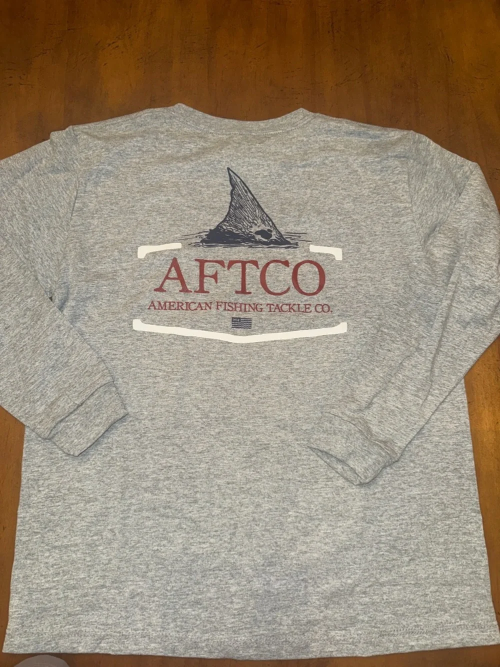 AFTCO Heather Gray Long Sleeve Crew_4
